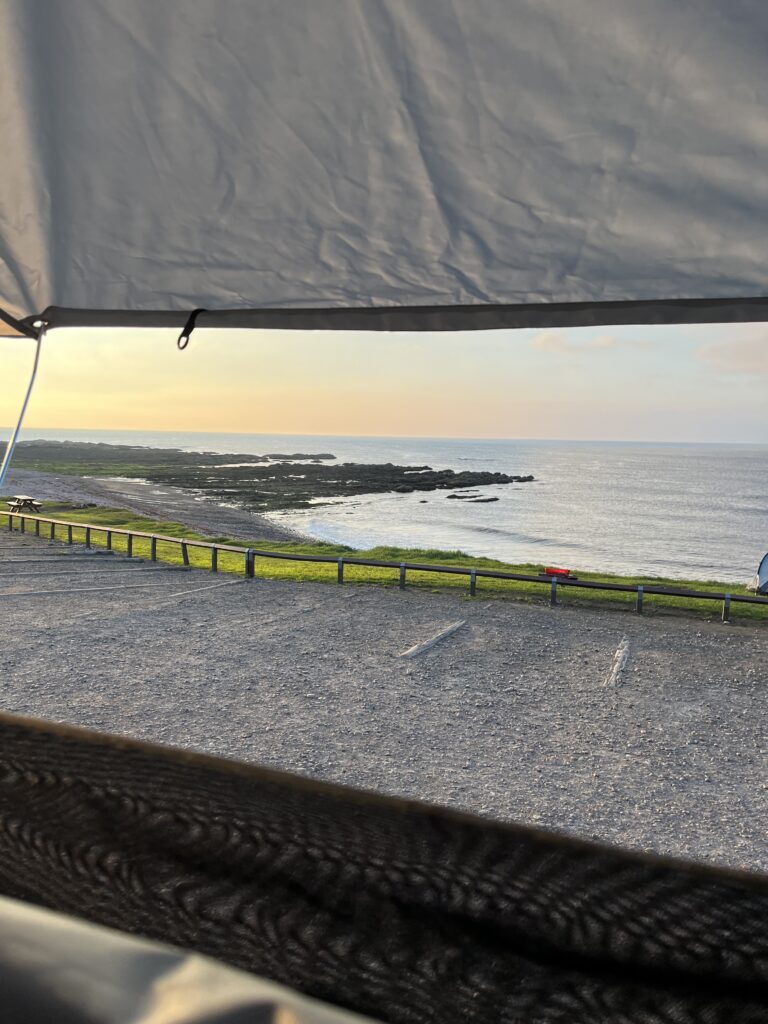 roof tent window view n500 campervan